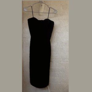 Milly Black Strapless Cocktail Dress